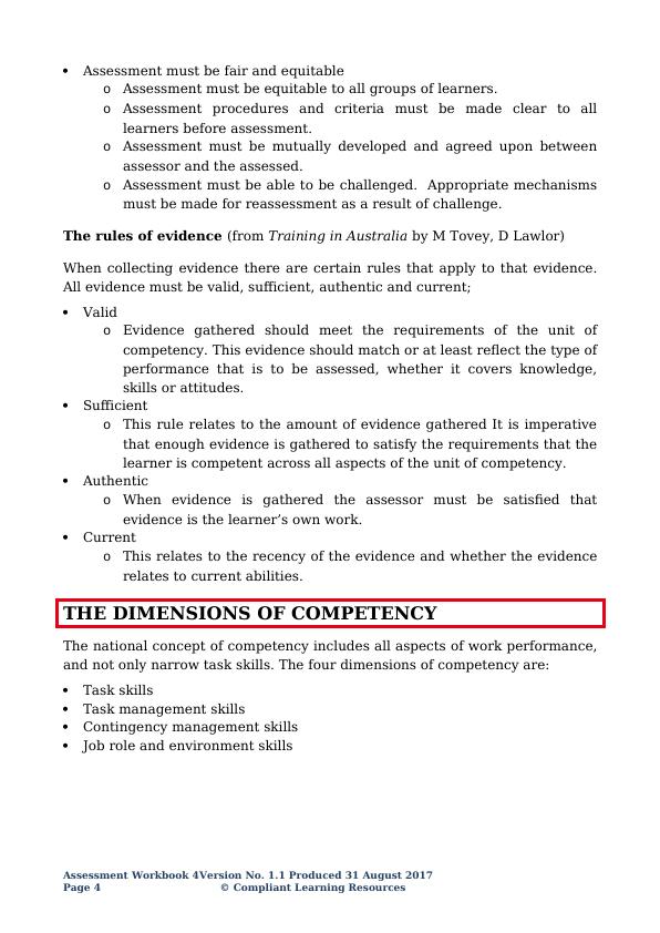 Competency Based Assessment Principles Dimensions And Requirements