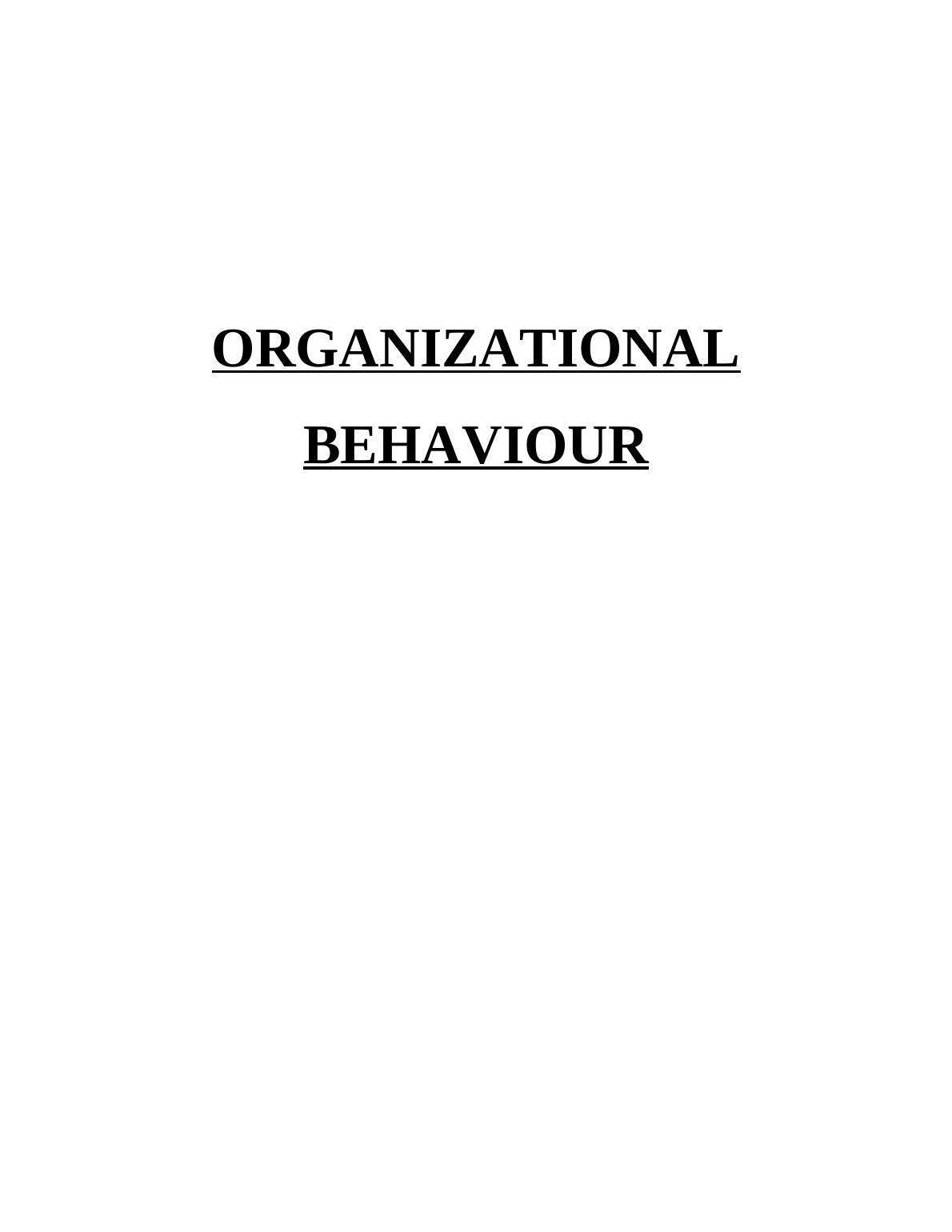 Organizational Behaviour Importance Of Culture And Employee Motivation