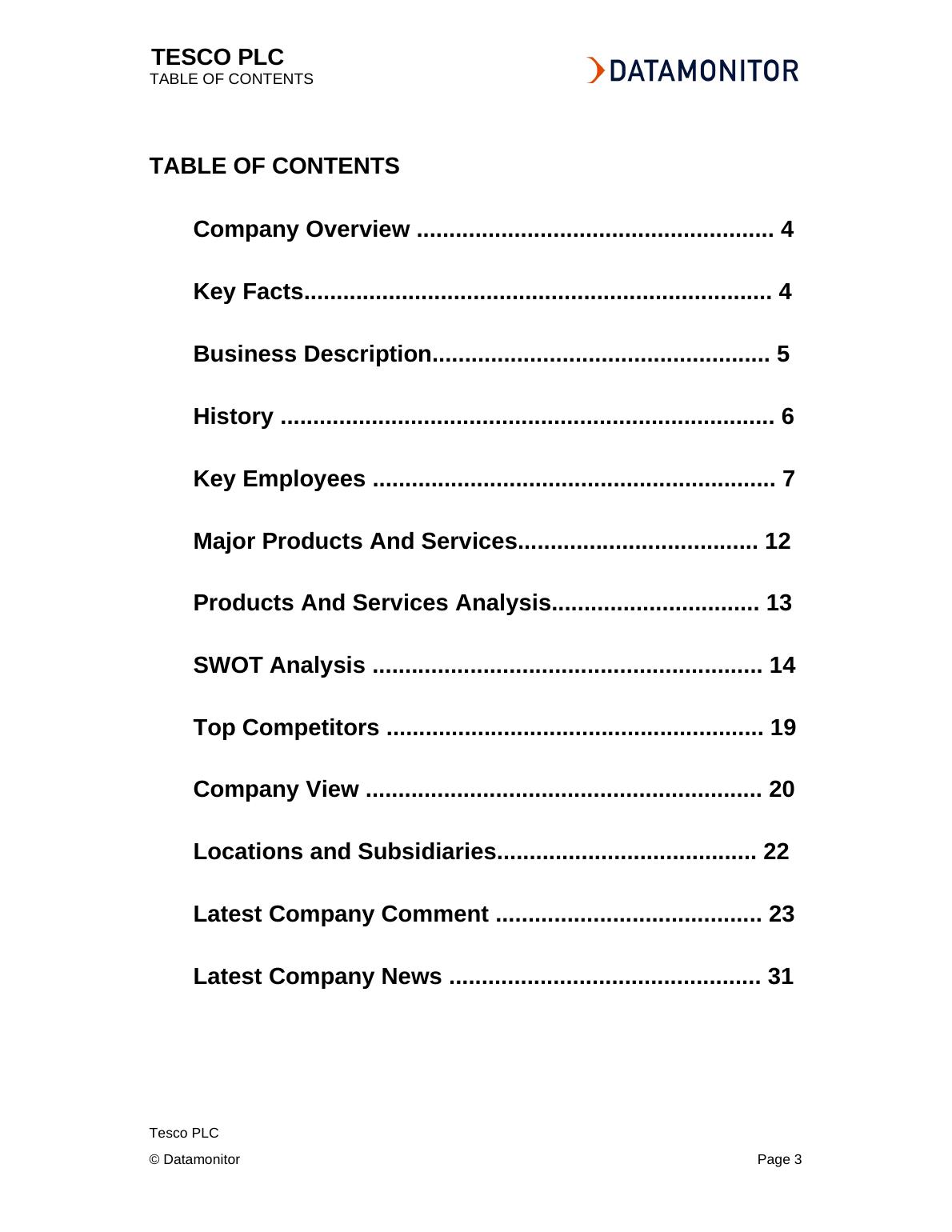 Case Study On Tesco Plc Pdf