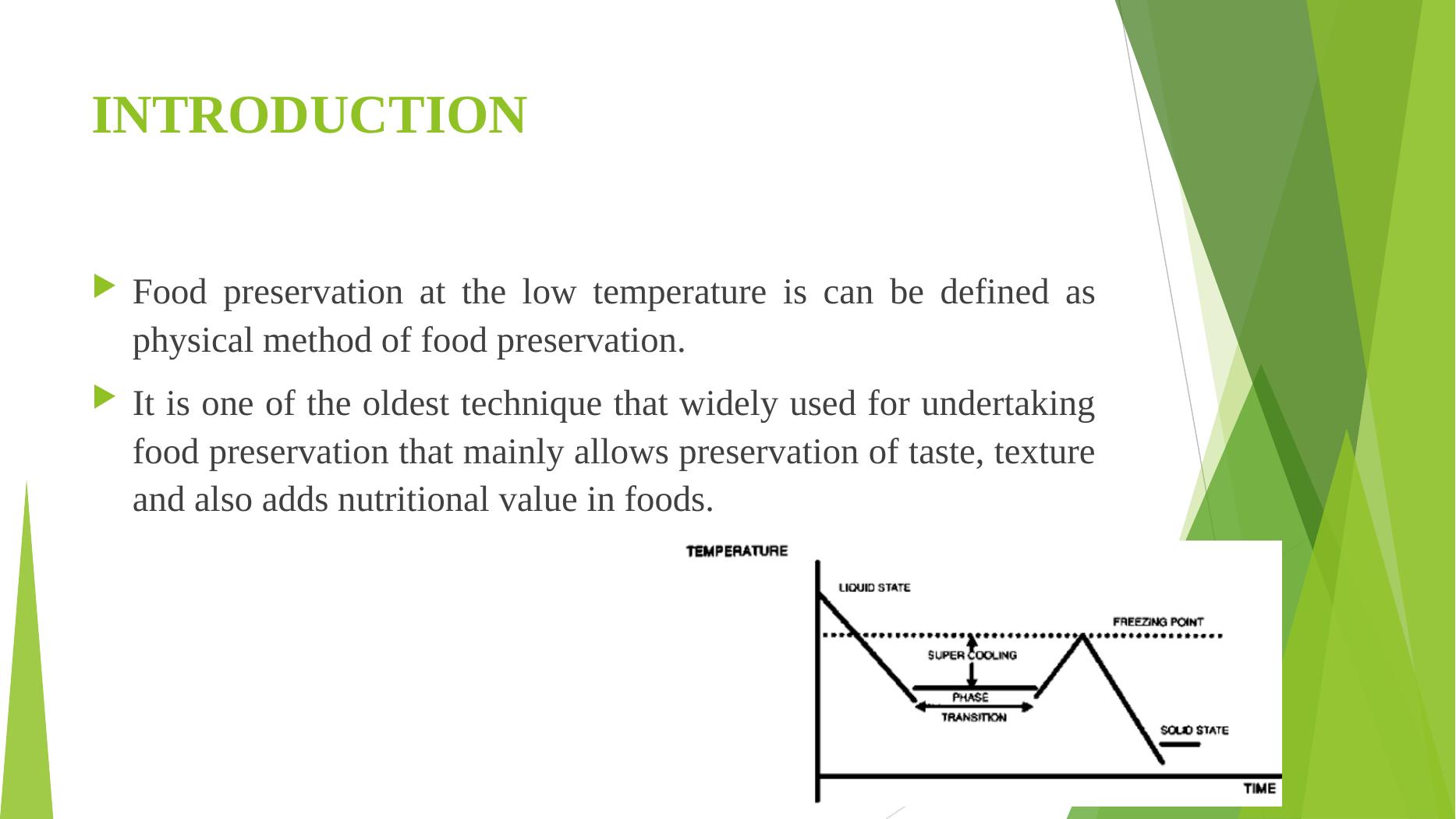 Food Preservation By Freezing And Low Temperature