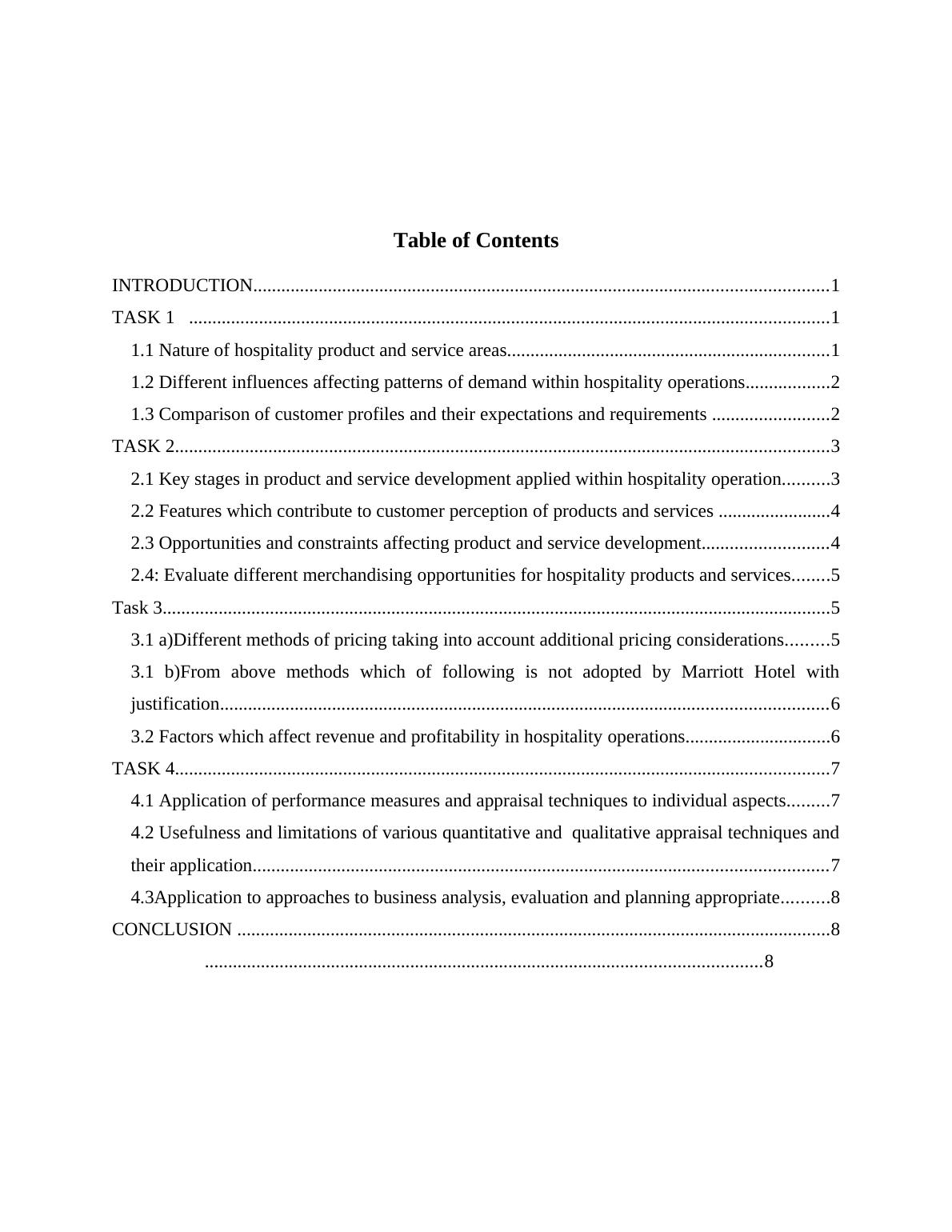 Hospitality Operations Management Solved Assignment Doc