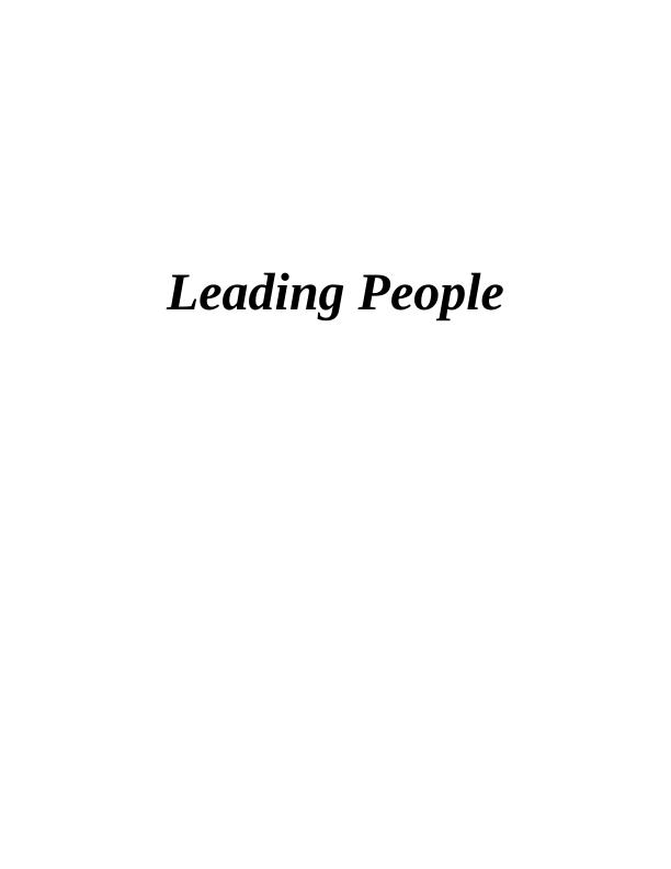 Leading People High Performance Work Culture And Leadership