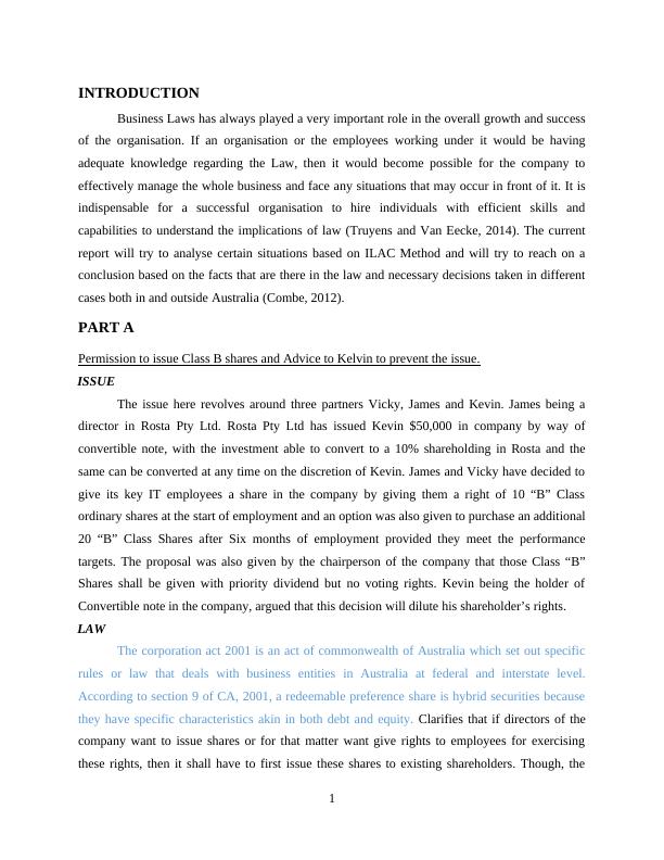 Business Law Ilac Method