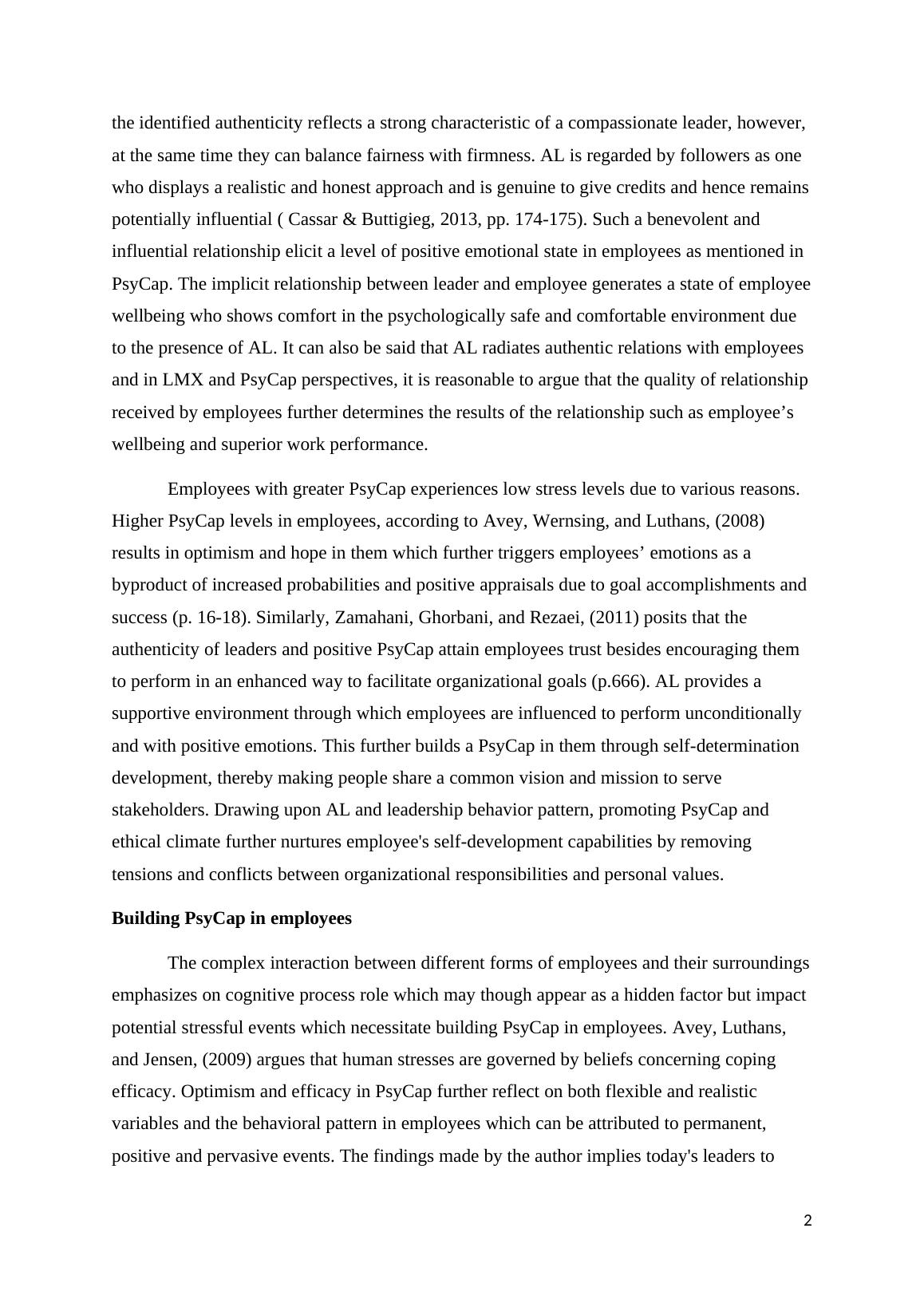 Positive Leadership Assesment Analysis