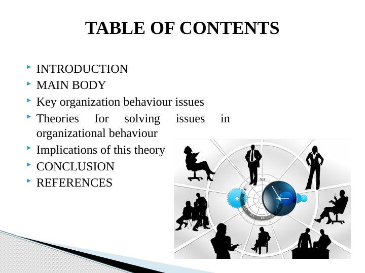 Organizational Behaviour Issues How To Solve