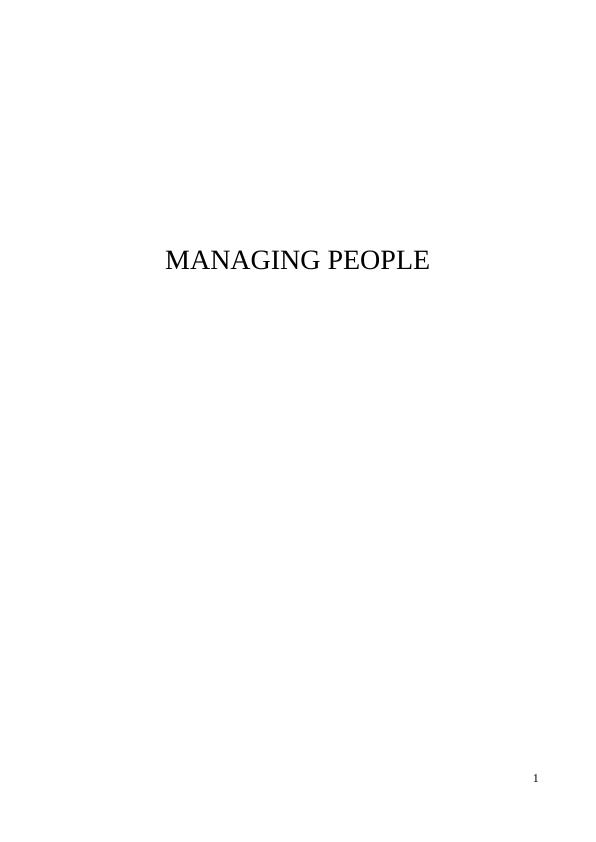 Managing People Assignment Doc