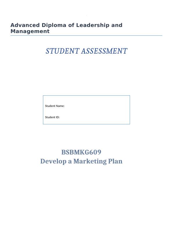 Marketing Plan Development For Bsbmkg Desklib