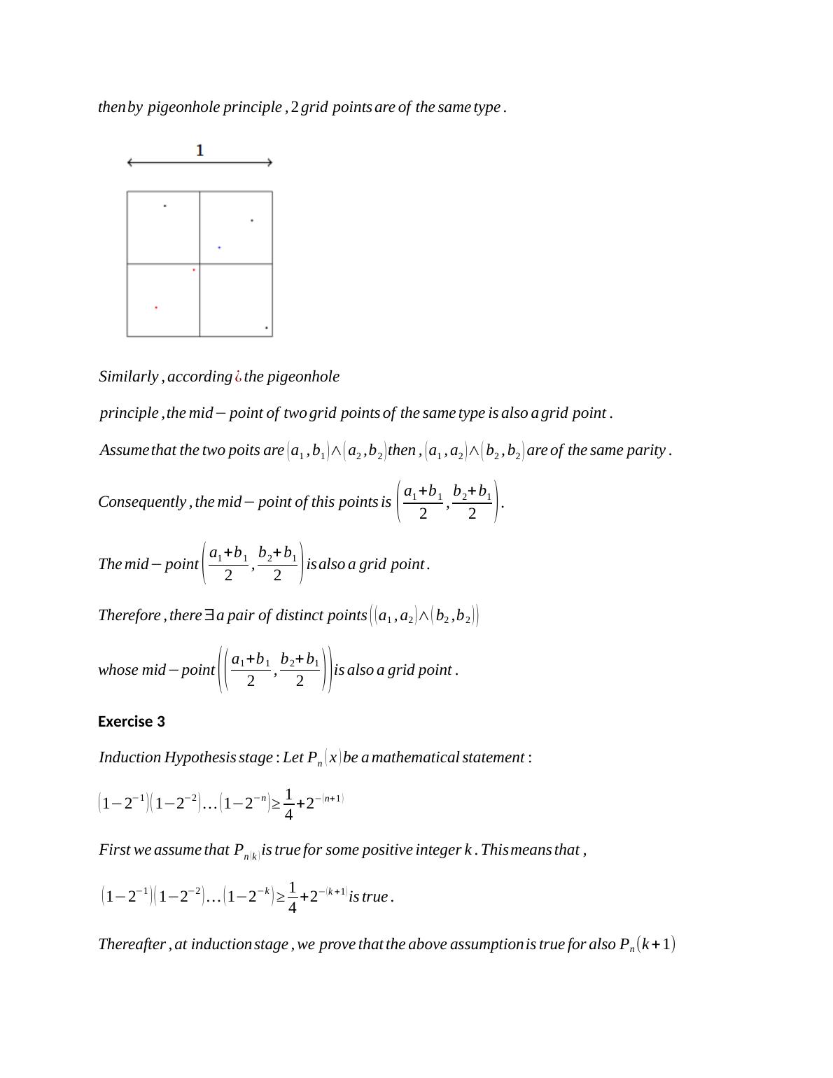 Examples Of Mathematical Proofs And Induction