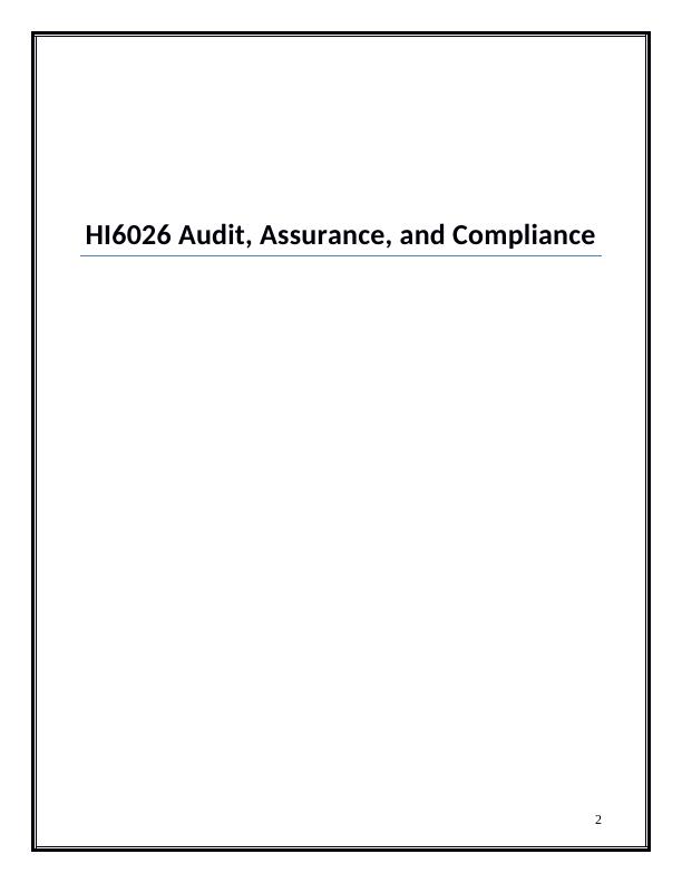 Audit Assurance And Compliance Report For Midway Limited