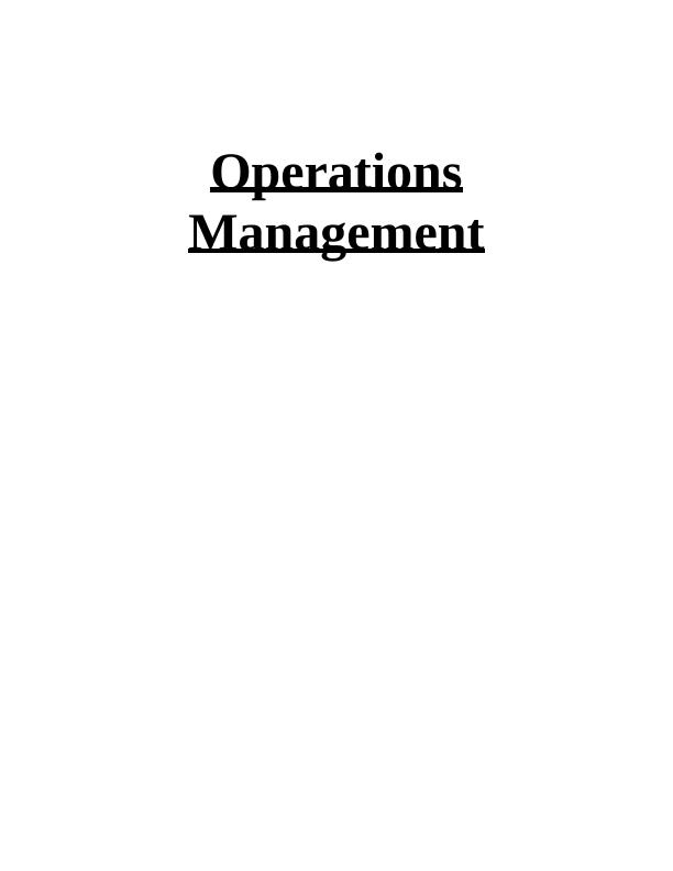 Operations Management At Tesco Challenges Approaches And Recommendations