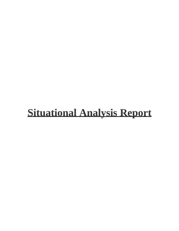 Situational Analysis Report For Harris Real Estate