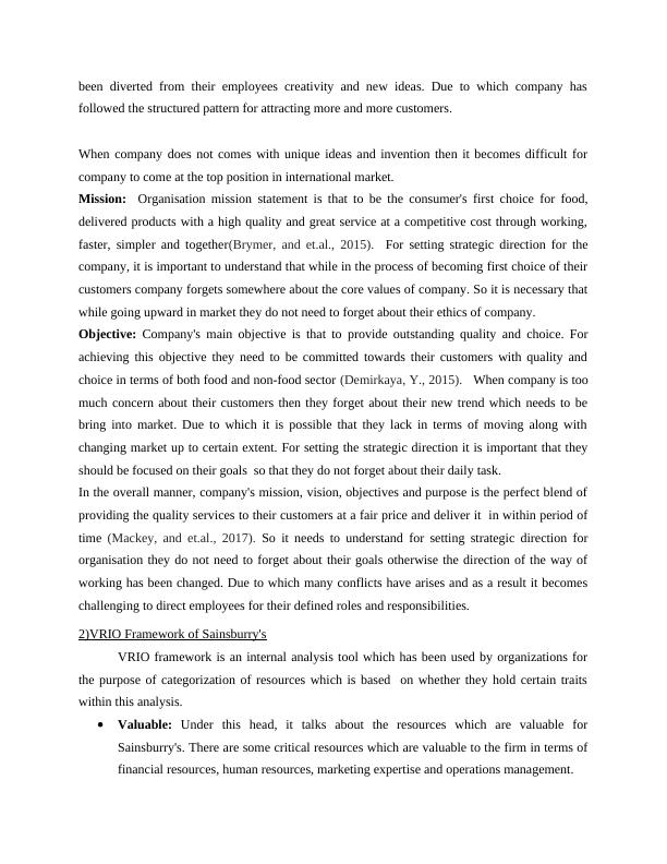 Strategic Management Analysis Of Sainsbury S Using Vrio Pestle And