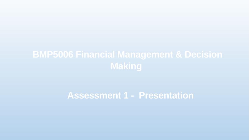 Activity Based Costing Of xyz Organisation - Financial Management & Decision Making_1