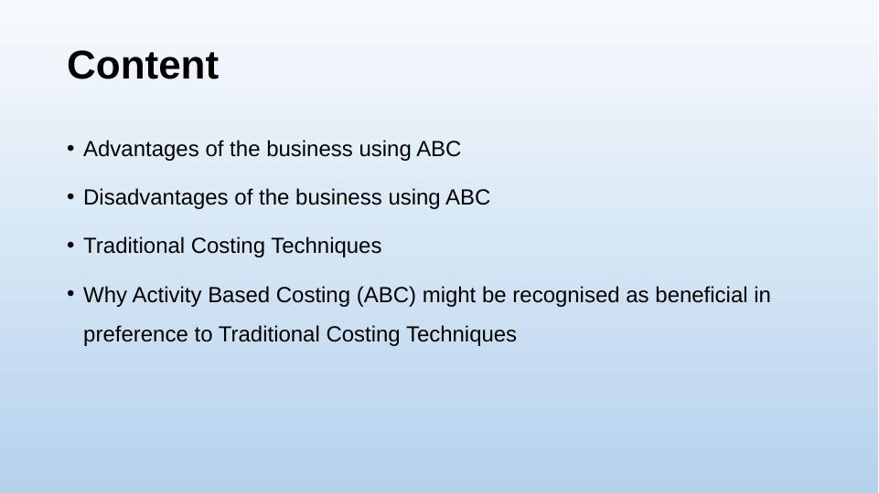 Activity Based Costing Of xyz Organisation - Financial Management & Decision Making_4