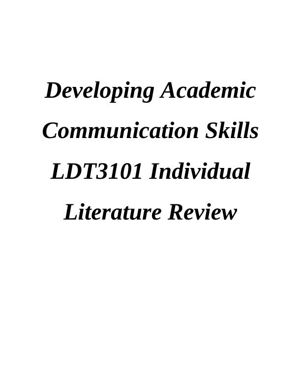 literature review communication theories