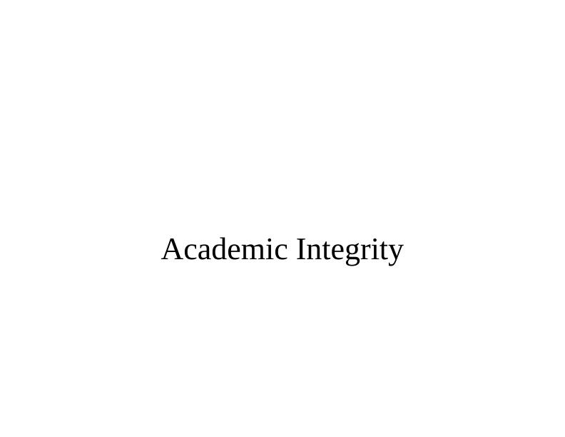 academic integrity and plagiarism essay