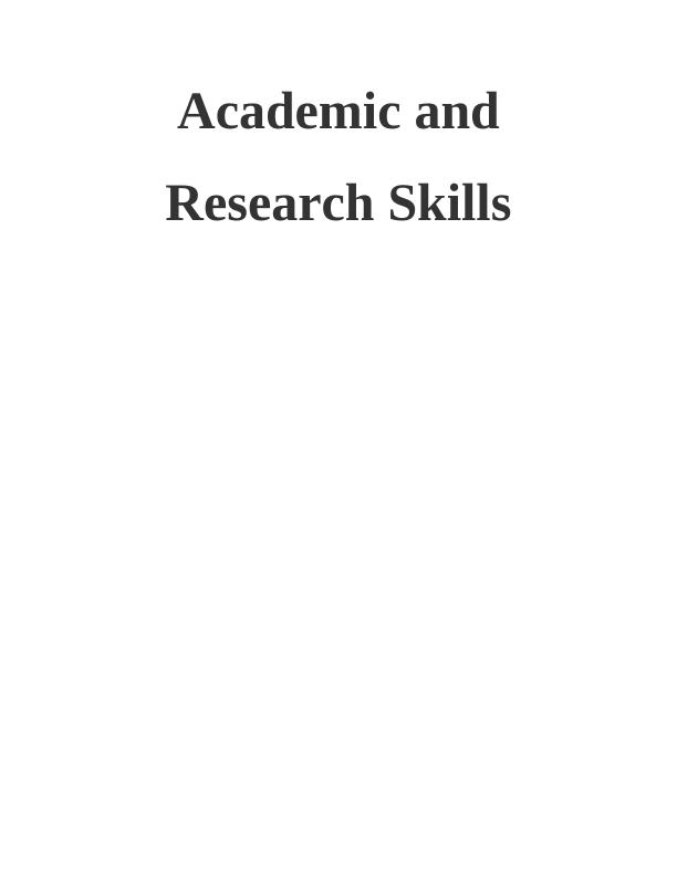 academic and research skills for business