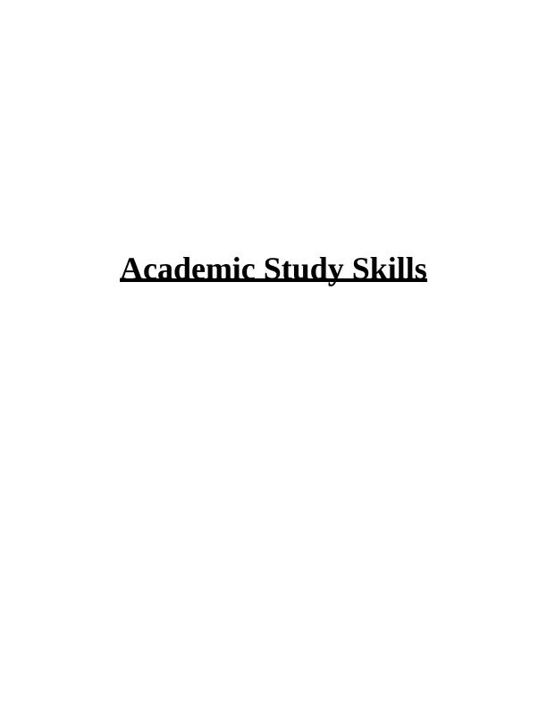 Academic Study Skills and Portfolio Development_1