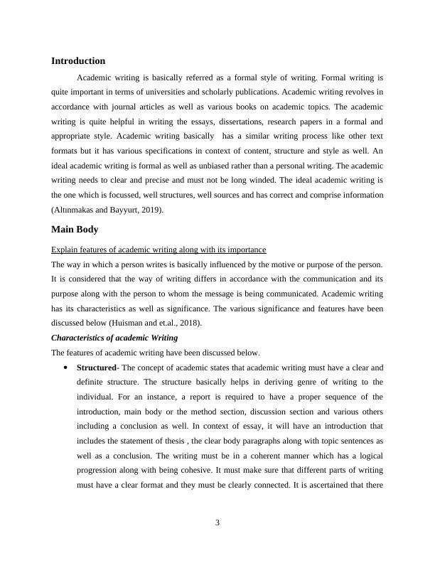 Features and Importance of Academic Writing - Individual Essay_3