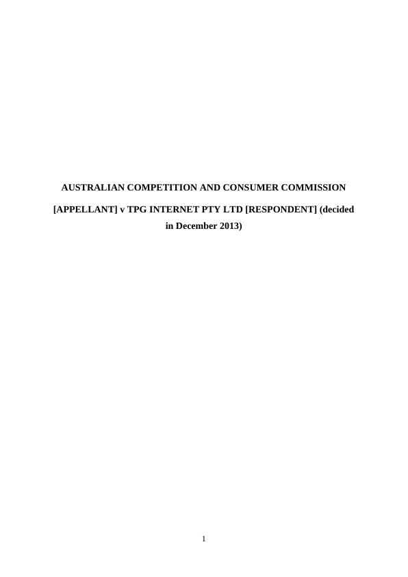 ACCC v TPG Internet Pty Ltd: A Case Study_1