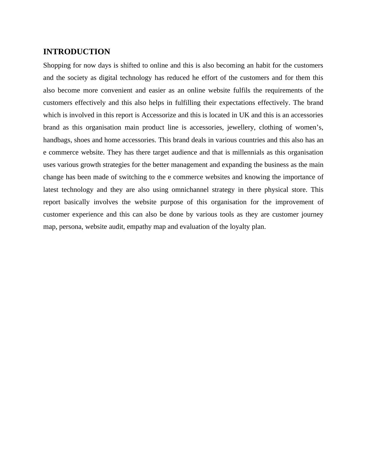 Brand Audit and Digital Customer Experience of Accessorize UK