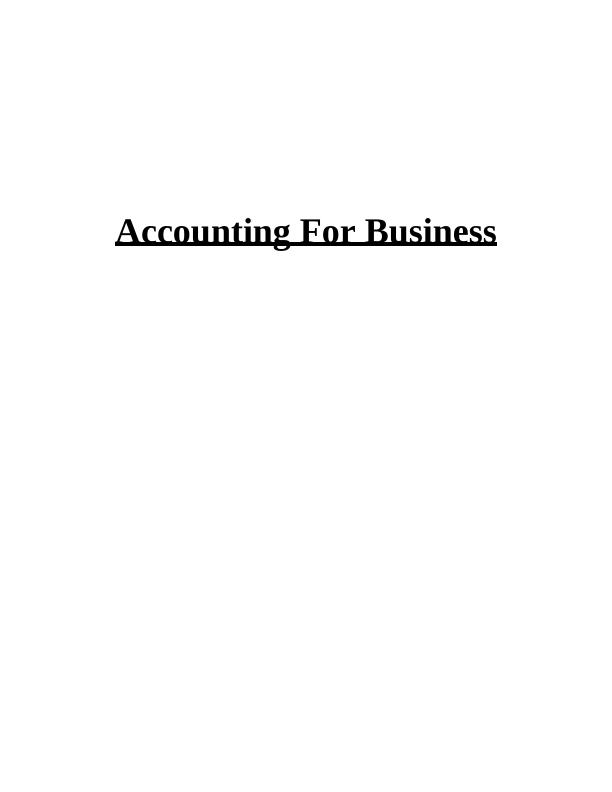 Accounting For Business: Income Statement, Balance Sheet, Investment Analysis, Financial Ratios_1