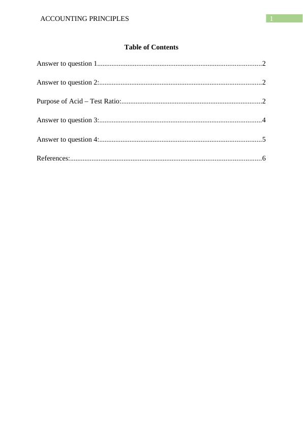 Accounting Principles: Acid-Test Ratio, Journal Entries, FOB Shipping ...