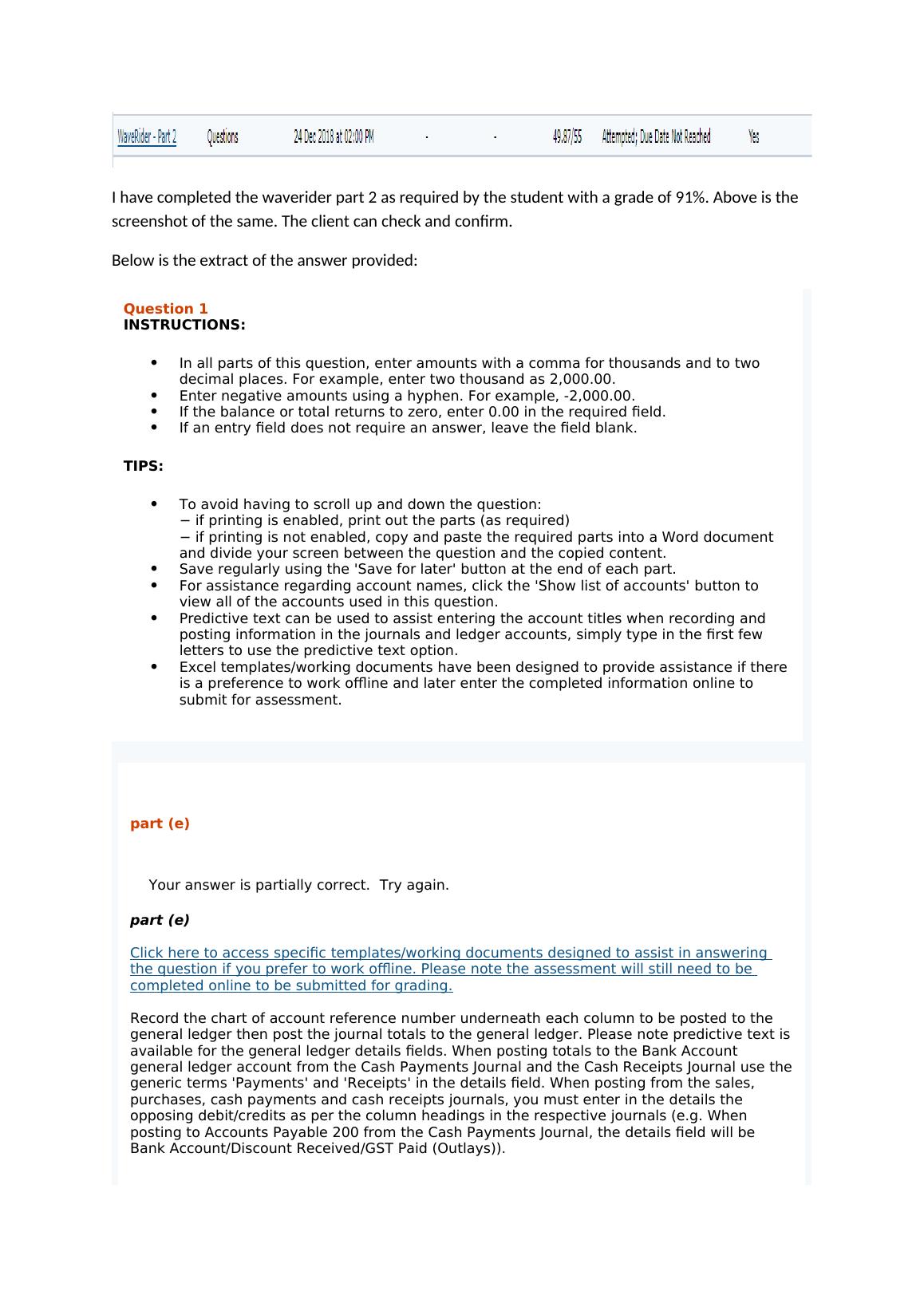 Accounting Question Record and Post Journal Entries to General Ledger