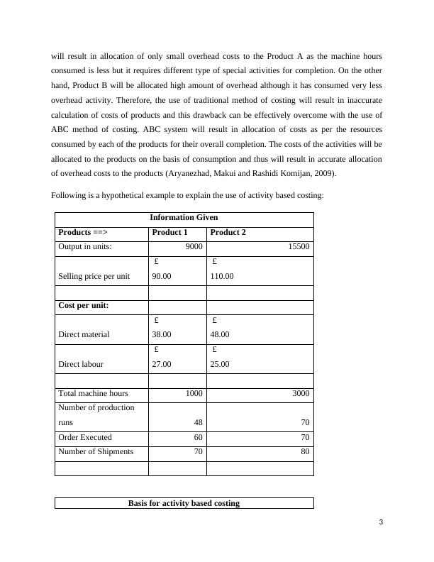 term paper on activity based costing