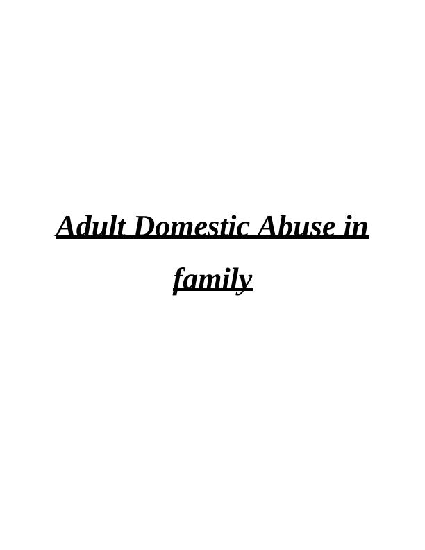 Adult Domestic Abuse in family_1