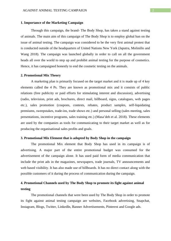 Against Animal Testing Campaign Desklib