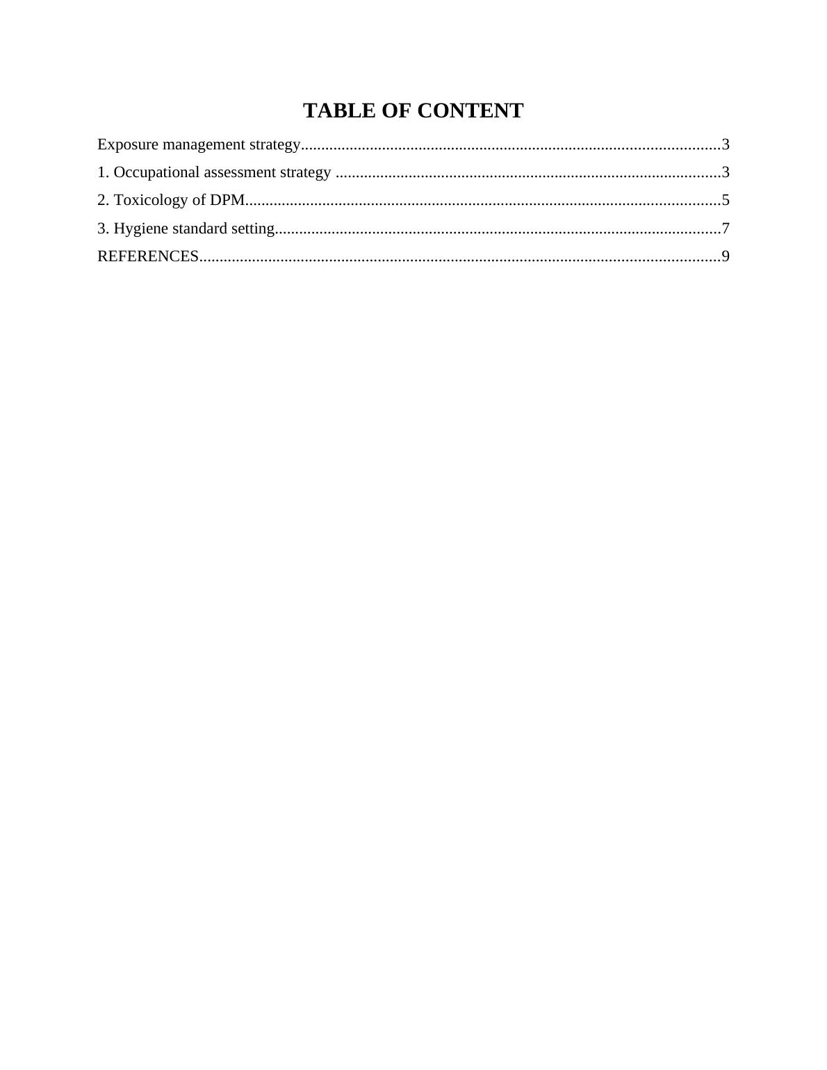 Air Contaminant Investigation: Exposure Management Strategy ...