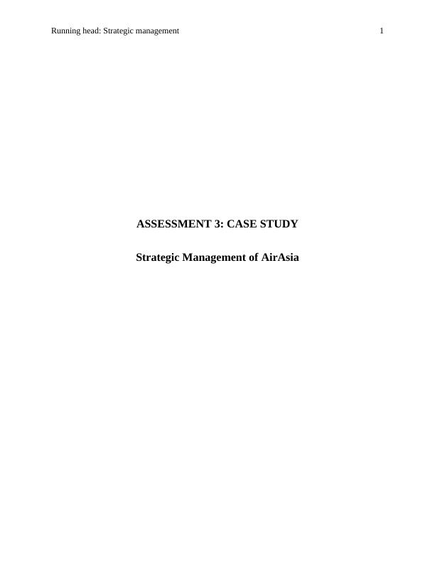 Strategic Management of AirAsia_1