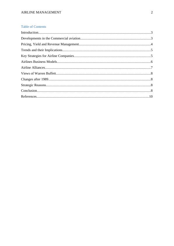 Airline Management: Strategies, Business Models, and Pricing Management