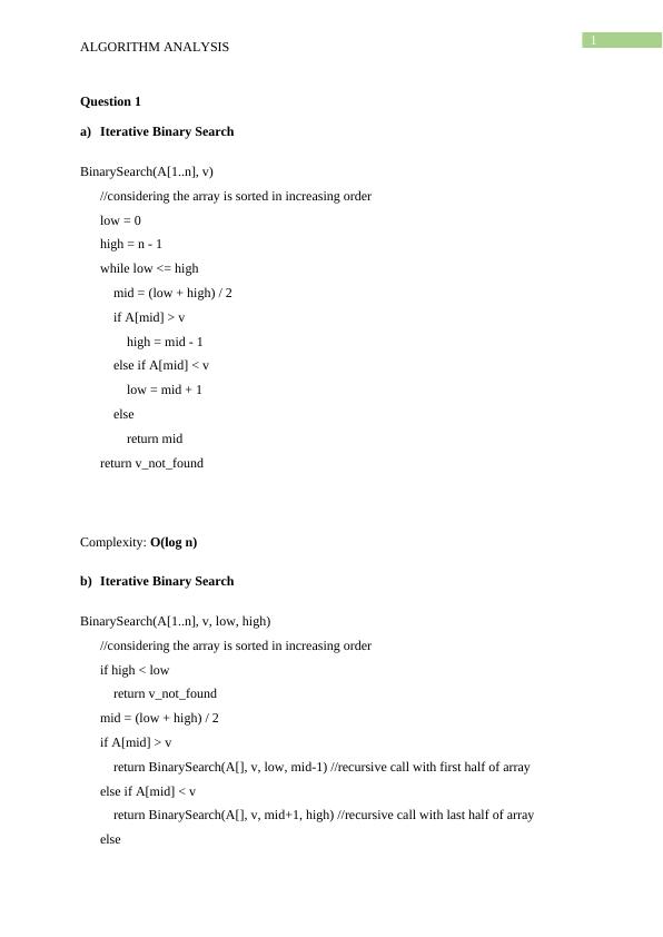 Algorithm Analysis: Binary Search, Hash Tables, Complexity