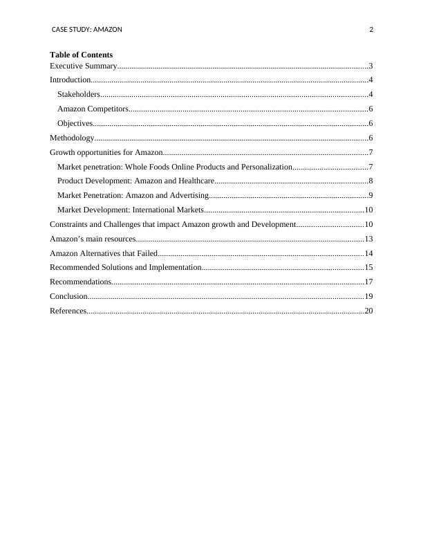 Amazon Case Study Growth Opportunities, Challenges, and Solutions