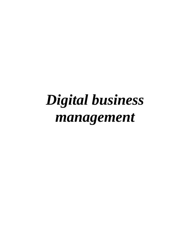Amazon s Digital Business Management Strategies Desklib