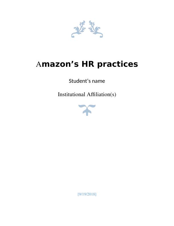 Amazon’s HR practices Challenges, Opportunities, HRM Trends, and Best