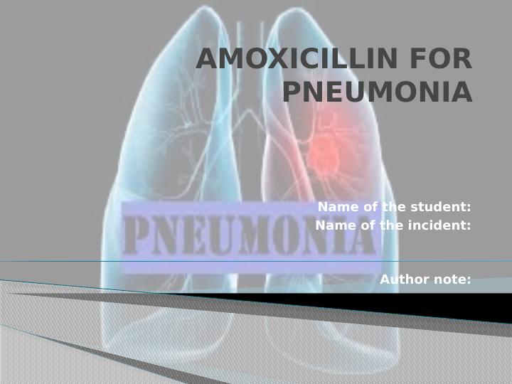 Amoxicillin For Pneumonia Mechanism Of Action Pharmacokinetics And   Amoxicillin Pneumonia Mechanism Page 1 