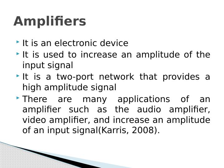 Amplifier Circuits: Types, Characteristics and Applications_2