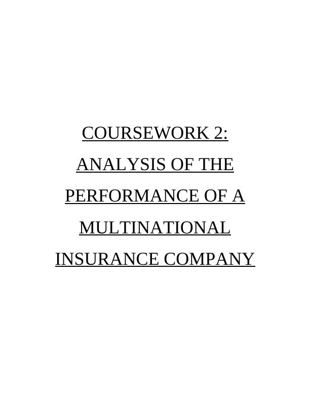 Analysis of Performance of Multinational Insurance Company - Desklib_1