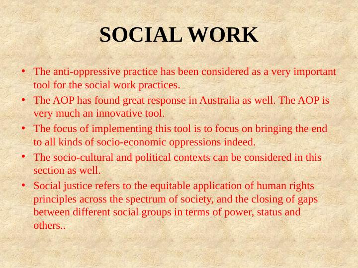 AntiOppressive Practice and Critical Thinking in Social Work for Social Justice