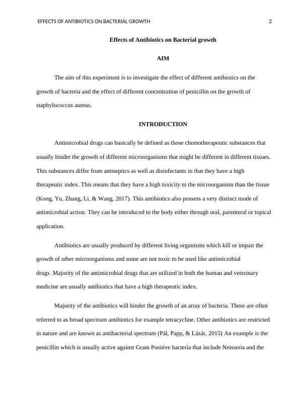 the effect of antibiotics on bacterial growth experiment