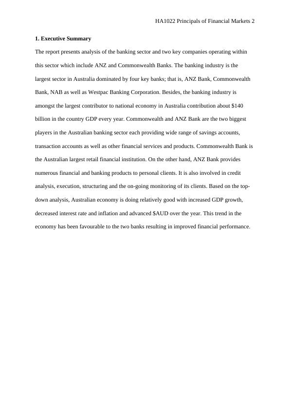 Analysis of ANZ and Commonwealth Banks in the Australian Banking Sector_2