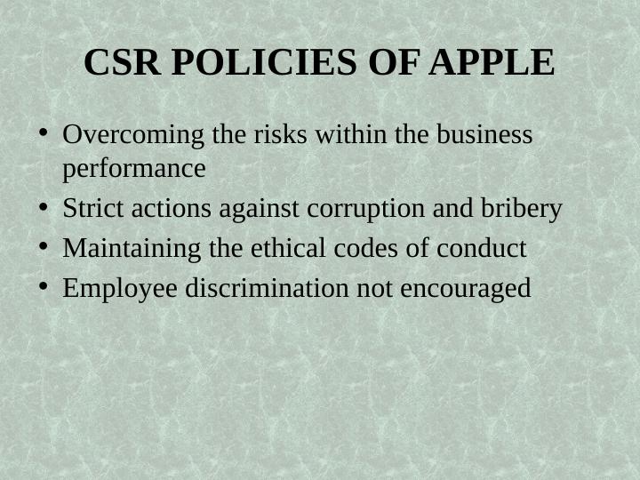 Apple's CSR Policies and Conflicts: An Analysis_3