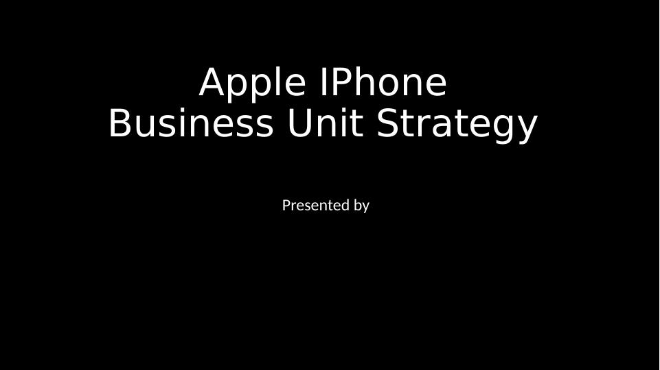 apple iphone business plan