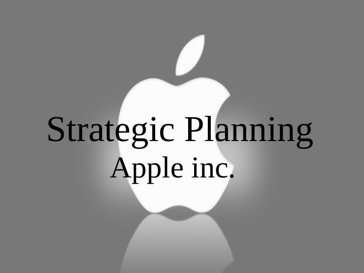Strategic Planning for Apple Inc. - Entry into Developing Countries_1