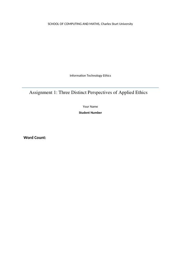 Three Distinct Perspectives of Applied Ethics in Information Technology_1
