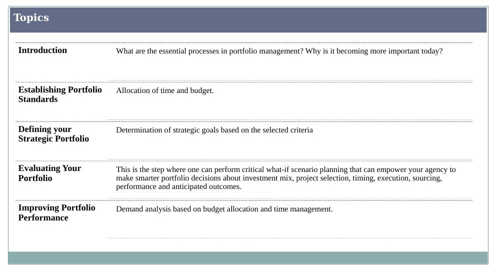 Applied Portfolio Management Project: Essential Processes, Standards, and Performance Improvement_2