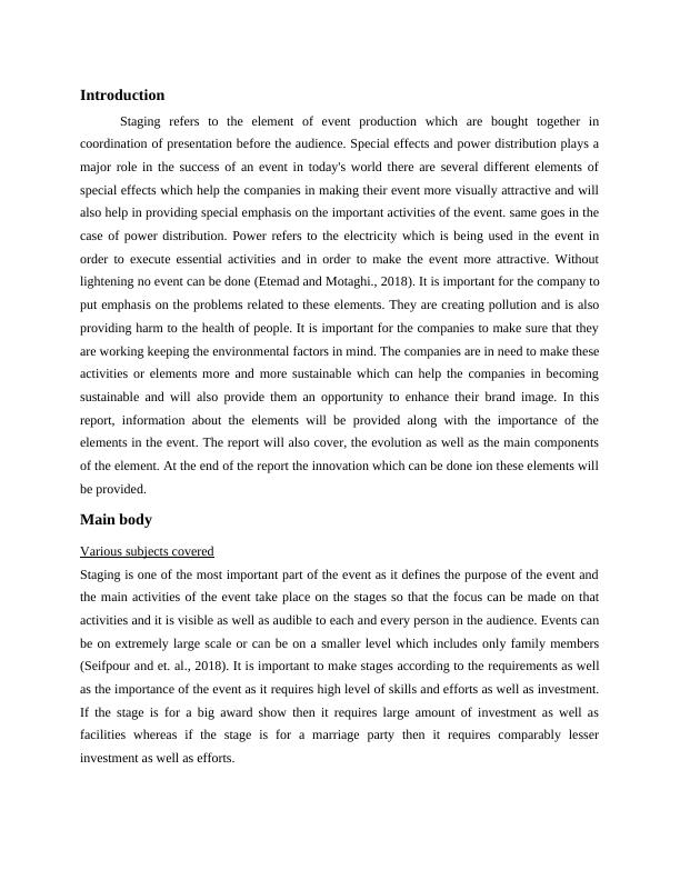 Importance of Special Effects and Power Distribution in Event